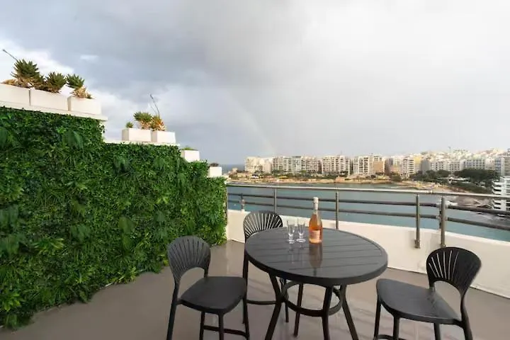 Seafront Penthouse Paradise Views Of Balluta Bay Saint Julian's Apartment
