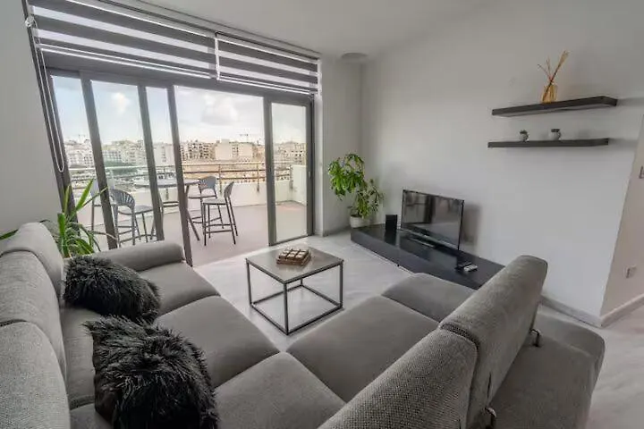 Seafront Penthouse Paradise Views Of Balluta Bay Saint Julian's